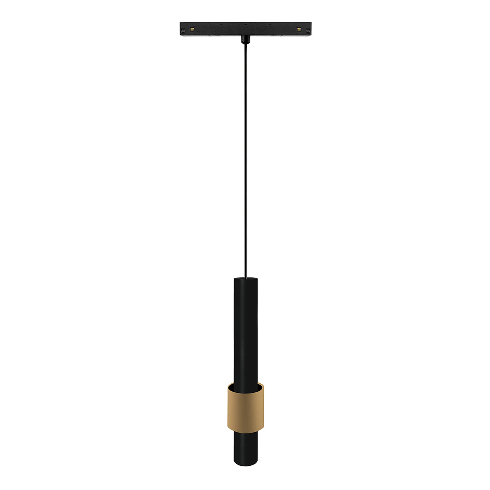 M8825  Magneto Track 200mm Tube Pendant, 7W LED, 4000K, 585lm, Black/Gold,